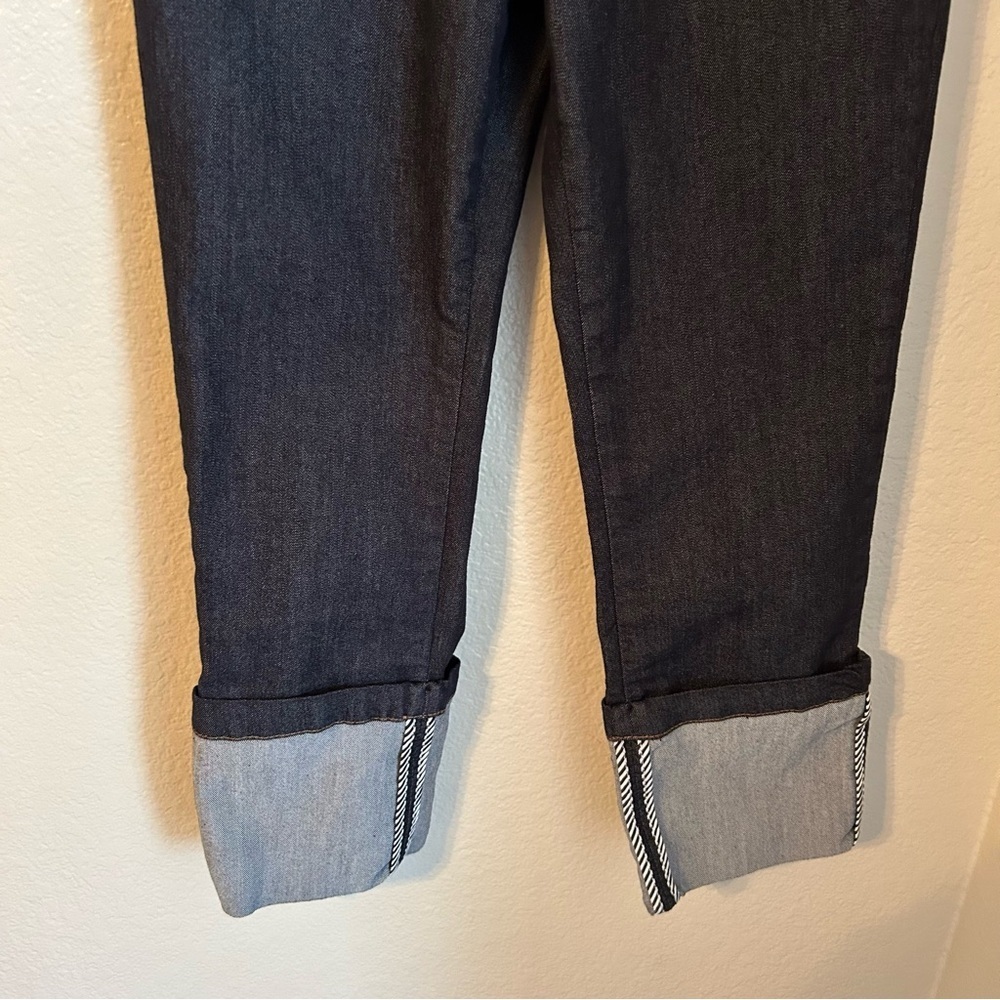Maeve Dark Indigo Cropped Cuffed Jeans - Picture 6 of 12